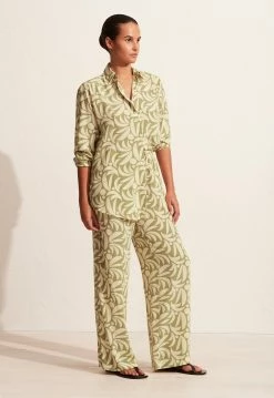 Matteau | Long Sleeve Silk Shirt - Sage Palmas 8 Matteau | Long Sleeve Silk Shirt - Sage Palmas -Acler Shop The Long Sleeve Silk Shirt Drawstring Trouser Sage Palmas 4 1440x e4642e24 8a4a 43fe a6f5 bb48e0562606