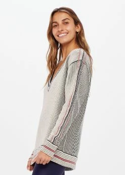 The Upside | Louie Knit Sweater - Navy/Cream -Acler Shop USW123087 NAVY 03 79308.1674518534