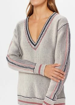 The Upside | Louie Knit Sweater - Navy/Cream -Acler Shop USW123087 NAVY 08 29617.1674518534