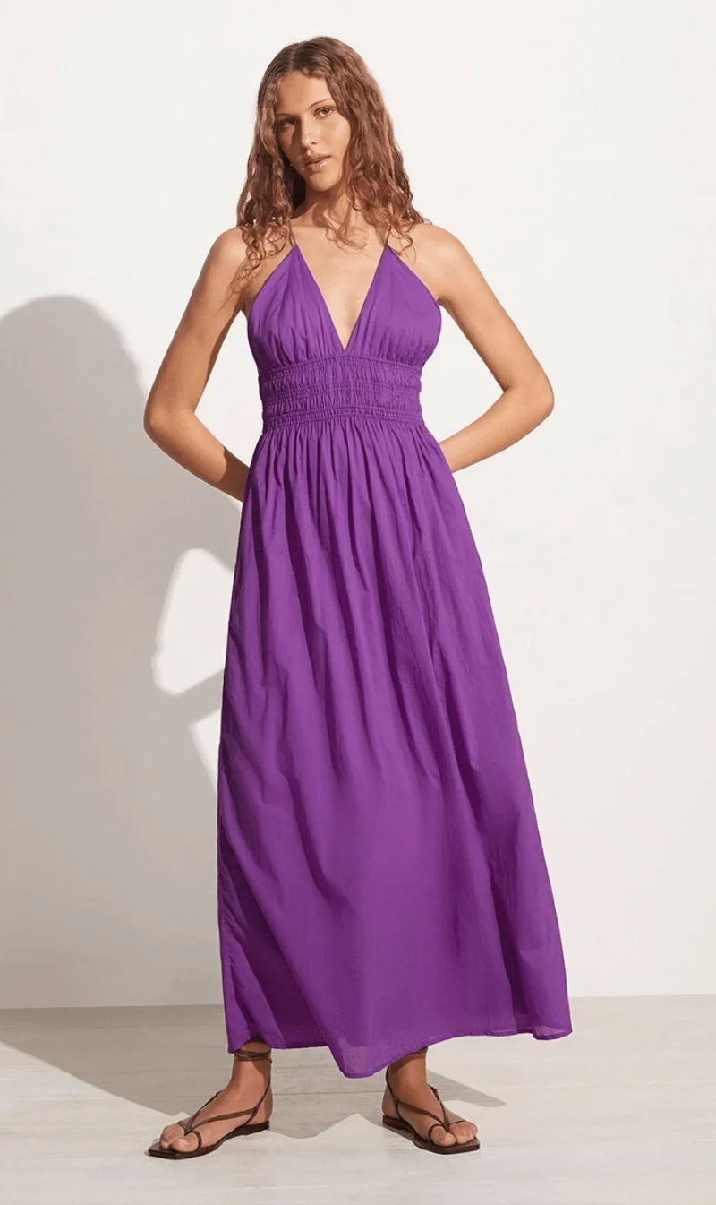 Faithfull The Brand | Bisetta Maxi Dress - Violet 3 Faithfull The Brand | Bisetta Maxi Dress - Violet - Image 3