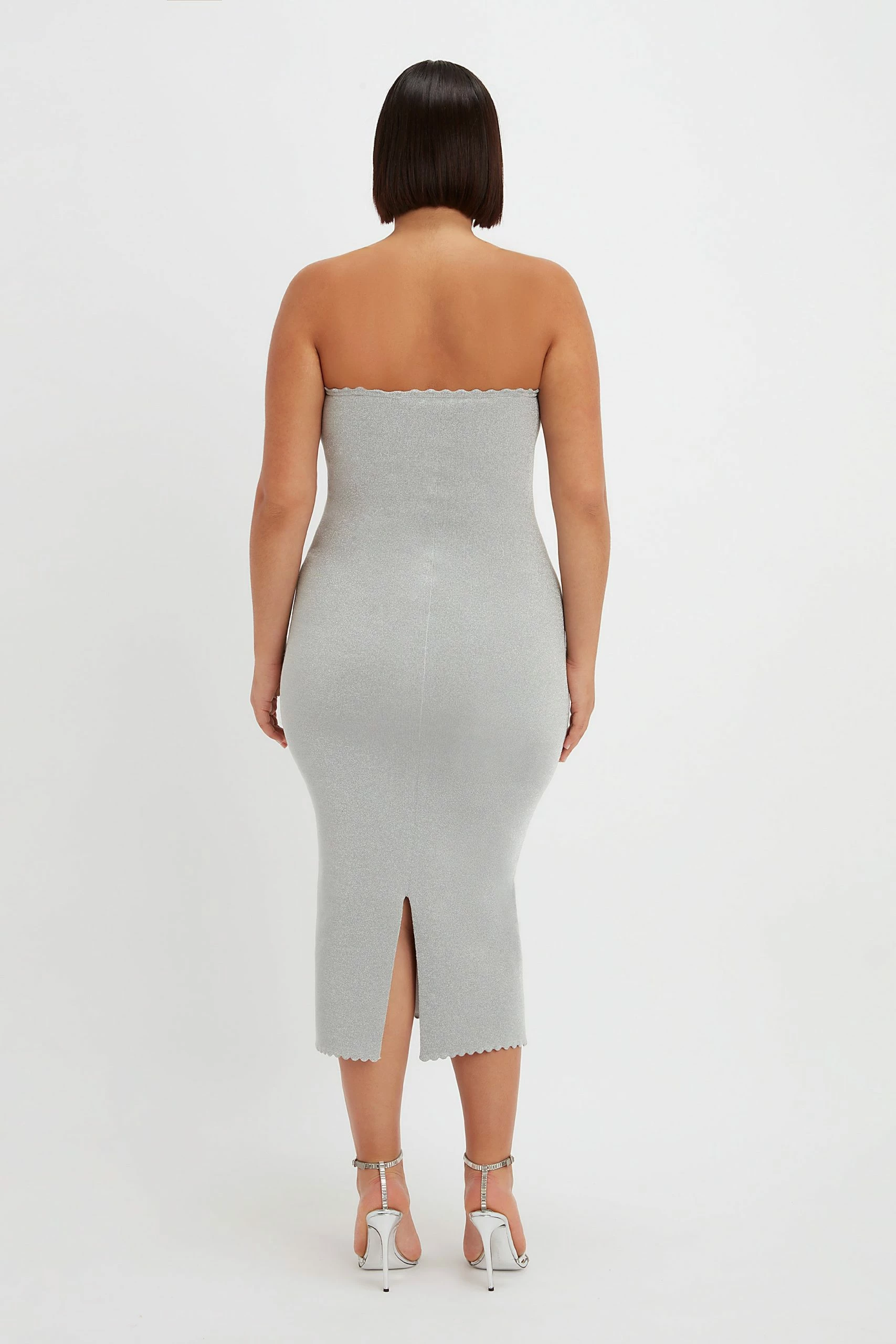 Victoria Beckham | VB Body Strapless Midi - Silver - Image 7