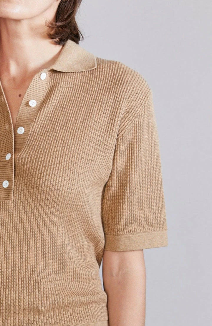 Laing | West S/S Polo - Bark 3 Laing | West S/S Polo - Bark - Image 3