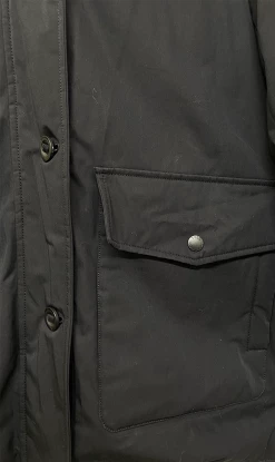 YVES SALOMON | Down Coat 83CM Bach - Noir/Golden Brown -Acler Shop YVES3.1