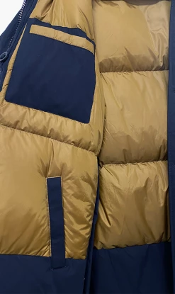 YVES SALOMON | Down Coat 83CM Bach - Noir/Golden Brown -Acler Shop YVES3.4