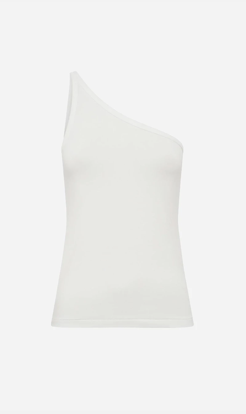 Camilla And Marc | Alma One Shoulder Tank - Soft White 1 Camilla And Marc | Alma One Shoulder Tank - Soft White