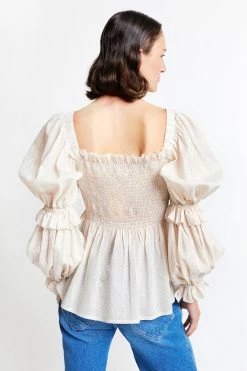 Karen Walker | Altitude Top - Floral Off White -Acler Shop altitude organic cotton top off white 10206 04 0099502001668721676