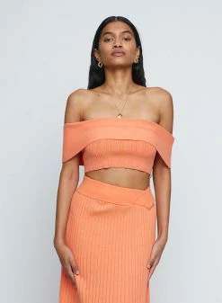 Anna Quan | Tessa Top - Coral -Acler Shop anna quan tessa top coral 1