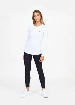 The Upside | Rib Chrissy Long Sleeve Top - White -Acler Shop apitzlkbo 54022.1641863159