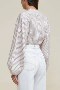 ACLER | Heaton Blouse - Midnight Stripe -Acler Shop bfa4ffff056142f0ae5e1a4acf80ccbc