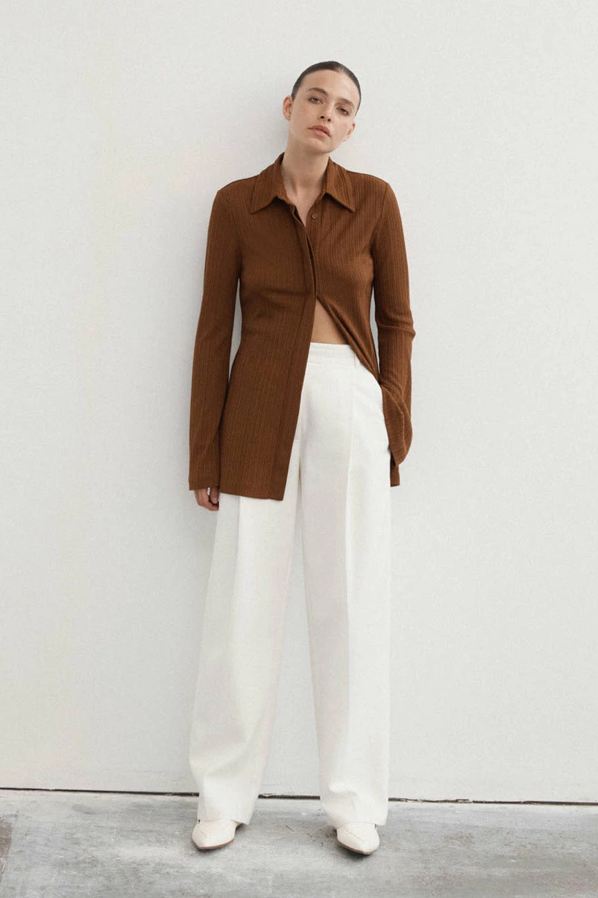 Camilla And Marc | Lumi Long Sleeve Shirt - Walnut 2 Camilla And Marc | Lumi Long Sleeve Shirt - Walnut - Image 2