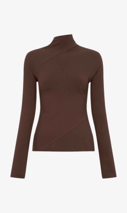 Camilla And Marc | Magnolia Rib Top - Chocolate