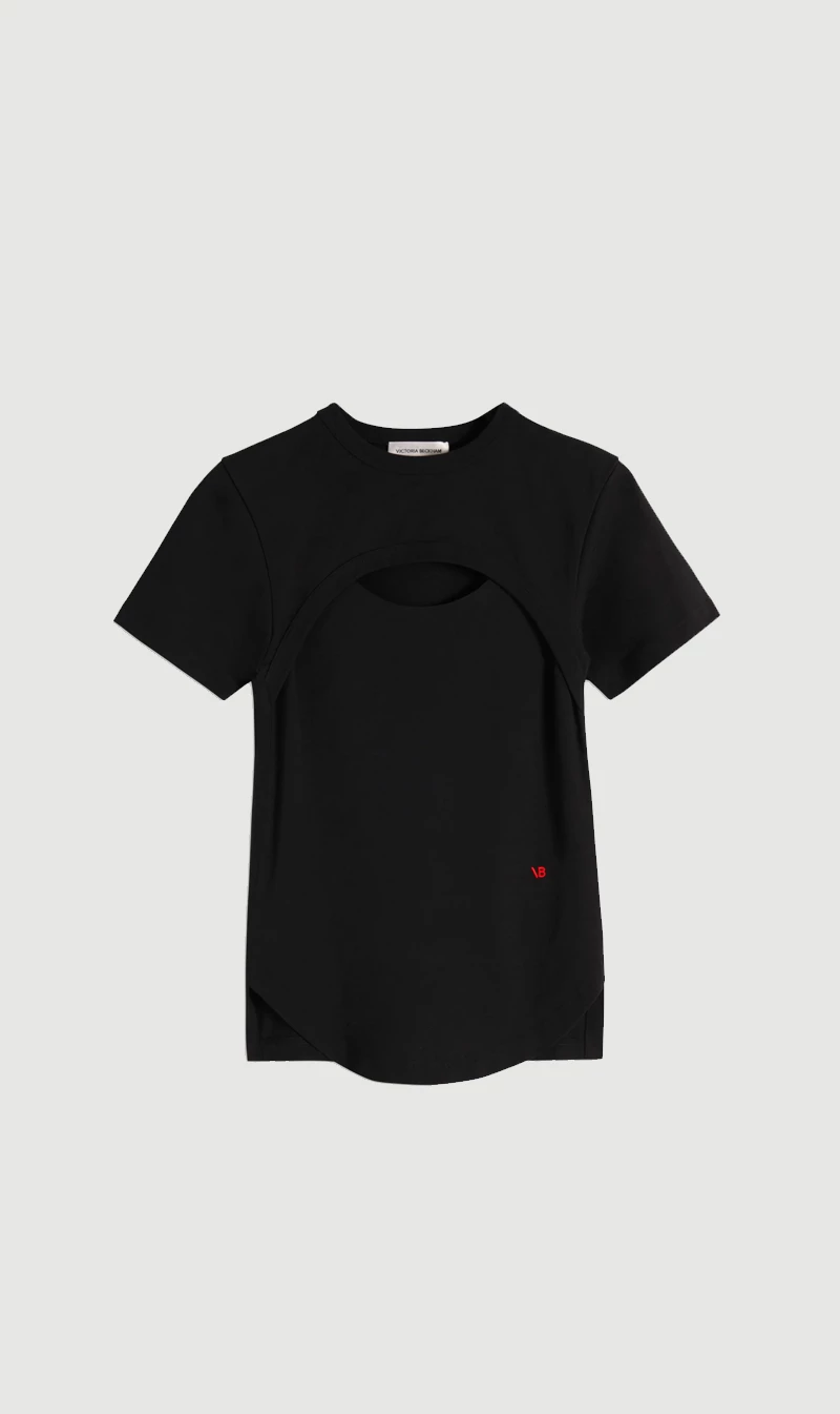 Victoria Beckham | Cut Out T-Shirt - Black 1 Victoria Beckham | Cut Out T-Shirt - Black