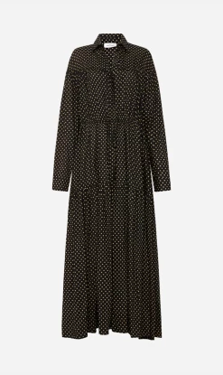 Matteau | Tiered Drawcord Dress - Polka