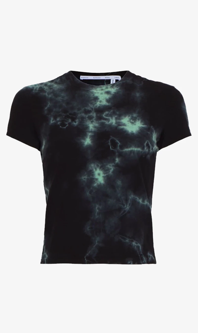 Proenza Schouler White Label | Tie Dye T.Shirt - Black/Jade 1 Proenza Schouler White Label | Tie Dye T.Shirt - Black/Jade
