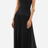 Bassike | Knot Detail Full Length Dress - Black