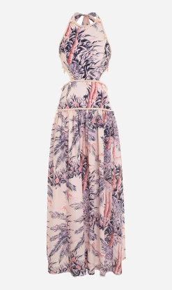 Zimmermann | Cira Halter Midi Dress - Lilac Palm