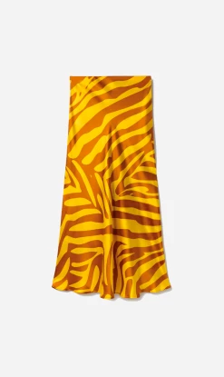 Silk Laundry | Long Bias Cut Skirt - Tiger Matisse