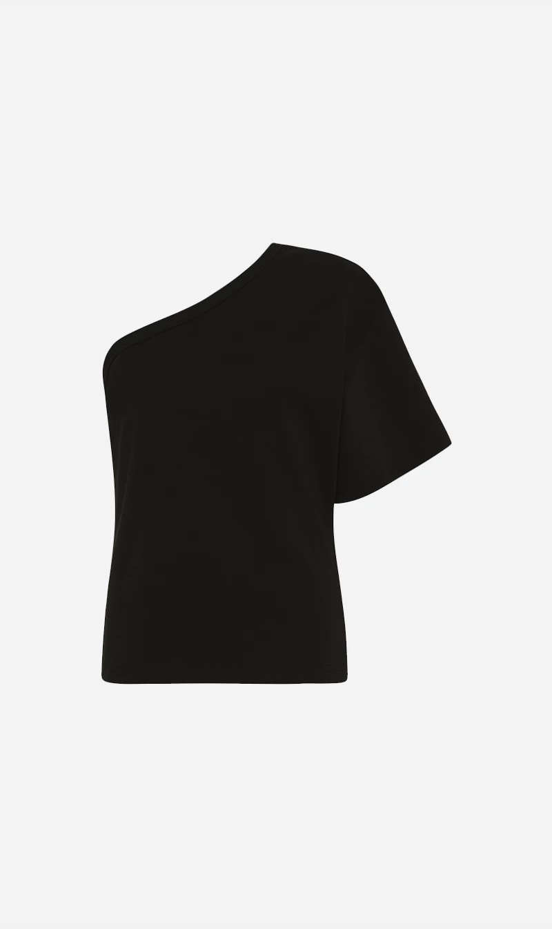 Matteau | One Shoulder Tee - Black 1 Matteau | One Shoulder Tee - Black