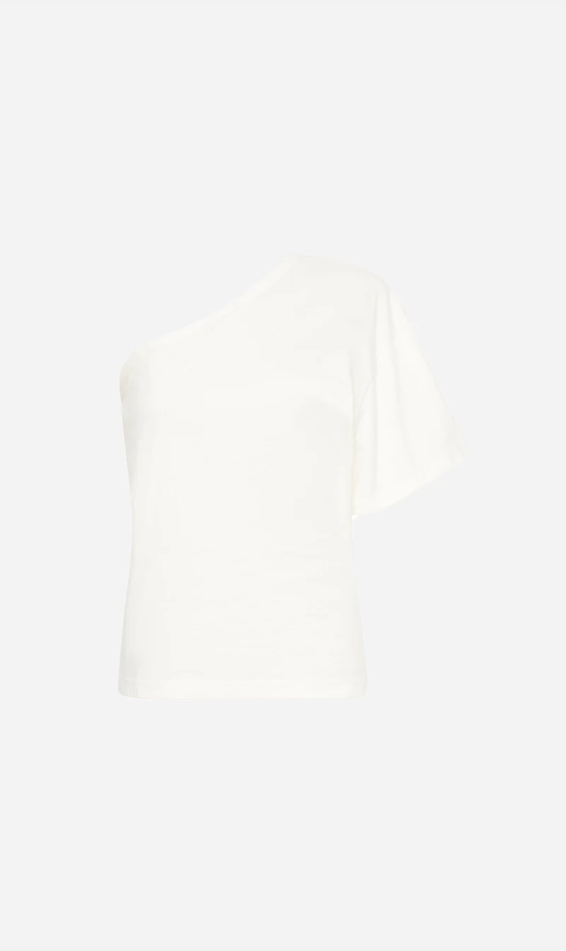 Matteau | One Shoulder Tee - Chalk 1 Matteau | One Shoulder Tee - Chalk