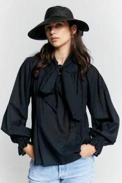 Karen Walker | Ornamental Blouse - Black -Acler Shop ornamental organic cotton blouse black 10172 03 0182449001669846407