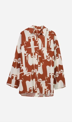 Laing | Schell Oversized Silk Shirt - Print
