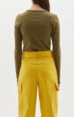 Bassike | Scoop Neck LS T.shirt - Caper Green -Acler Shop p f1bd41a0 162f 4d09 b235 46dab1105628