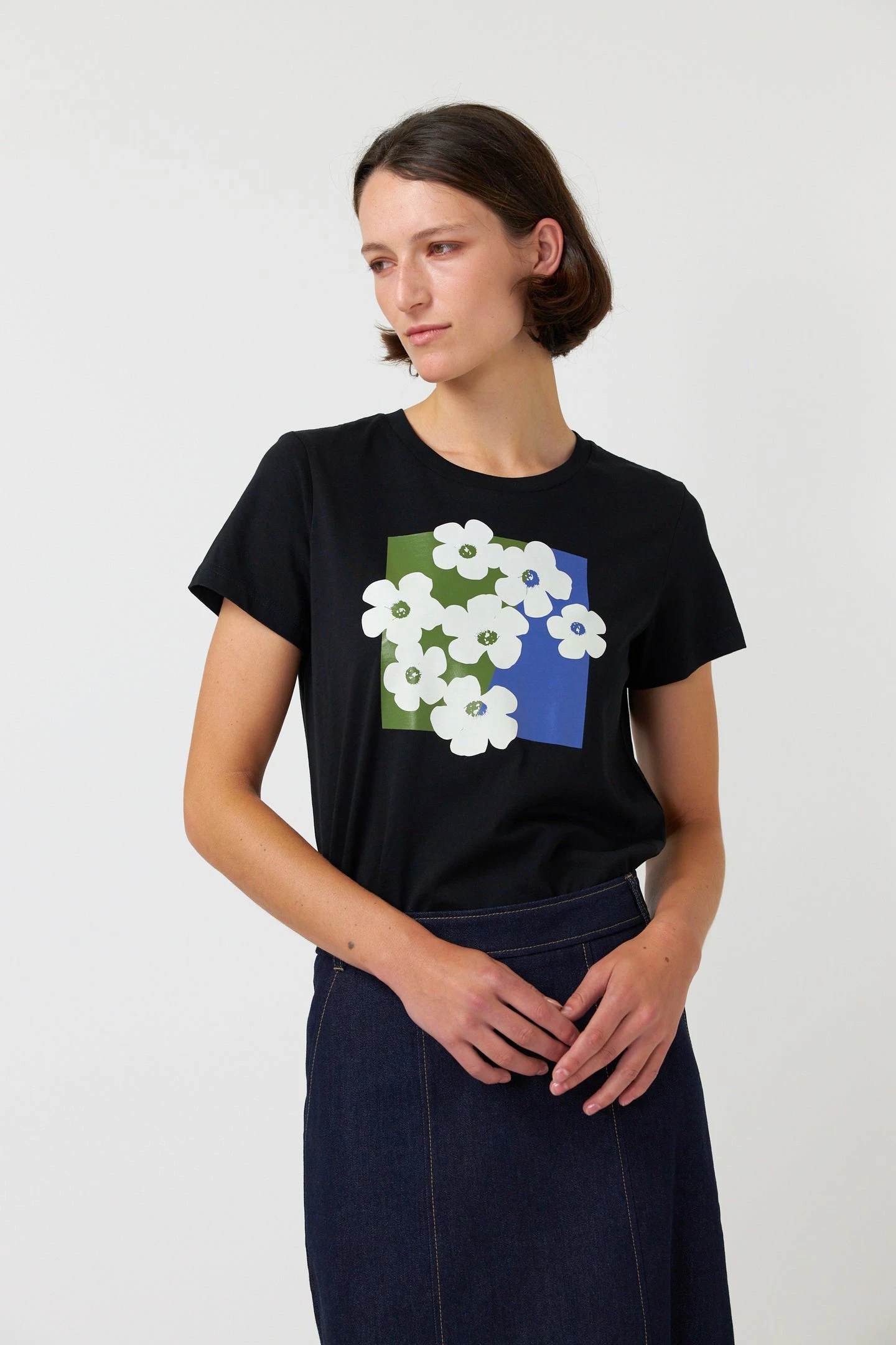 Kate Sylvester | Pop Flowers T.Shirt - Black 2 Kate Sylvester | Pop Flowers T.Shirt - Black - Image 2