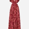 Zimmermann | Tiggy Frill Shoulder Dress - Pink/ Peach Paisley