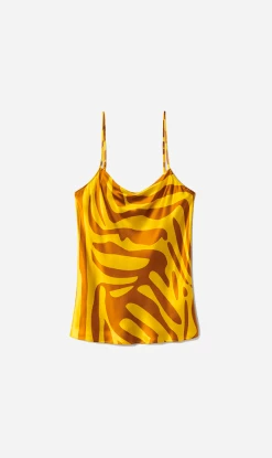 Silk Laundry | Straight Neck Cami - Tiger Matisse