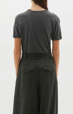 Bassike | Slim Heritage S/s T.Shirt - Charcoal Marl 6 Bassike | Slim Heritage S/s T.Shirt - Charcoal Marl -Acler Shop unnamed 26