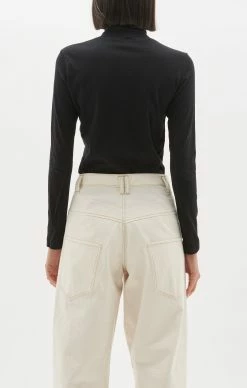 Bassike | Slim Roll Neck L/S T.Shirt - Black -Acler Shop unnamed 40