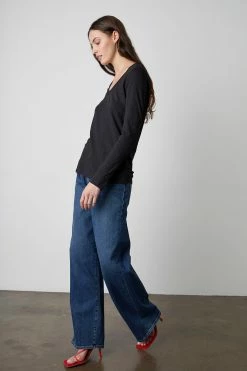 Velvet | Blaire Original Slub Tee - Black 6 Velvet | Blaire Original Slub Tee - Black -Acler Shop vel orig blaire03 raven harlow 036 black 2000x d9768530 b50a 4ca2 af4a 4917cd9eb805