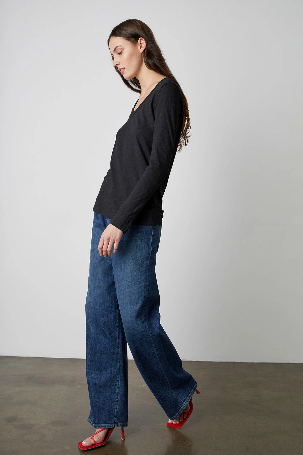 Velvet | Blaire Original Slub Tee - Black 3 Velvet | Blaire Original Slub Tee - Black - Image 3