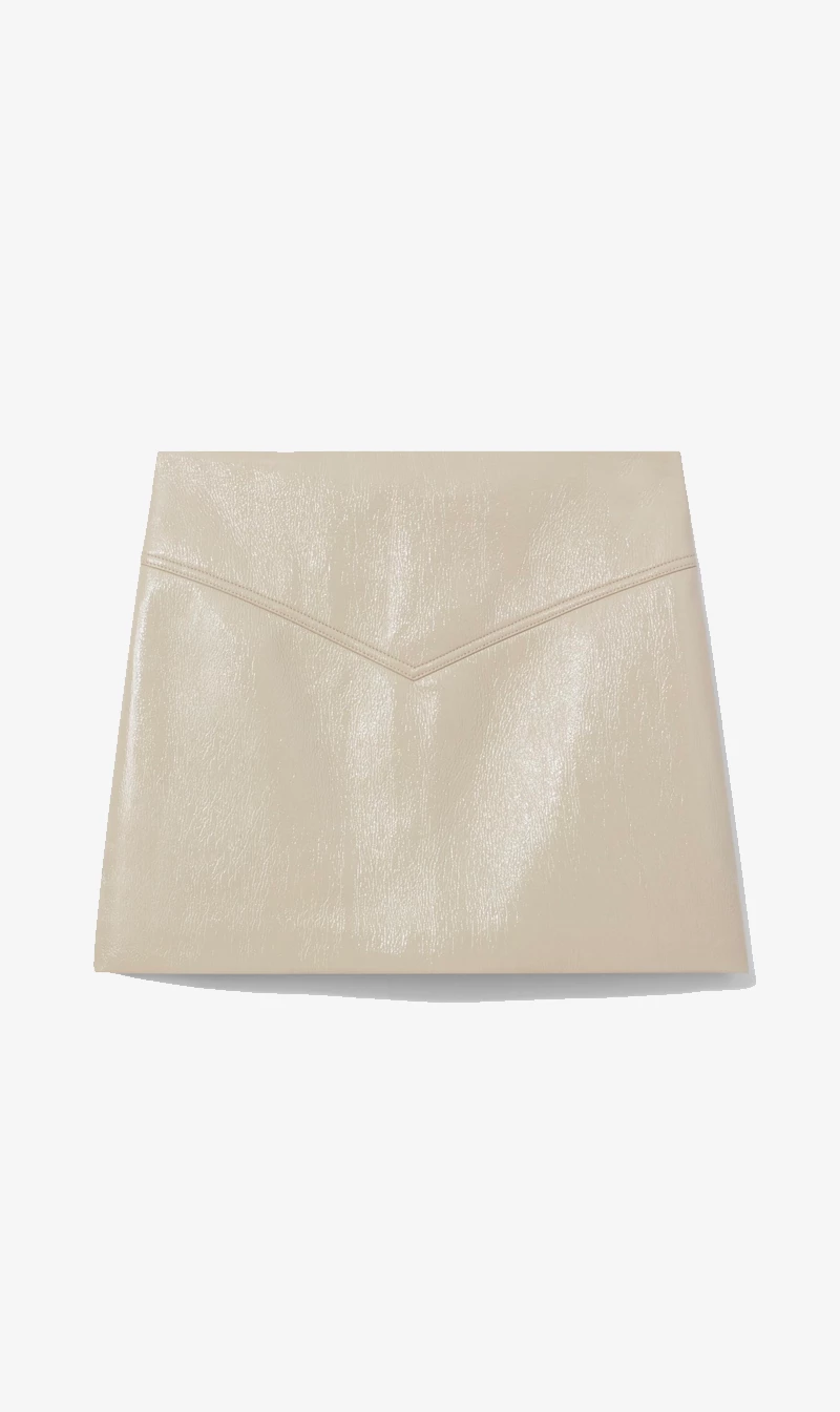 Proenza Schouler White Label | Vinyl Mini Skirt - Fawn 1 Proenza Schouler White Label | Vinyl Mini Skirt - Fawn