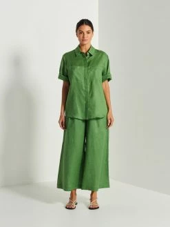 Juliette Hogan | Ailsa Shirt - Apple -Acler Shop w JH 22.05 LL Ailsa Shirt Apple 399 01 600x f79673dd 55ef 44c4 98d4 777e8cce046e