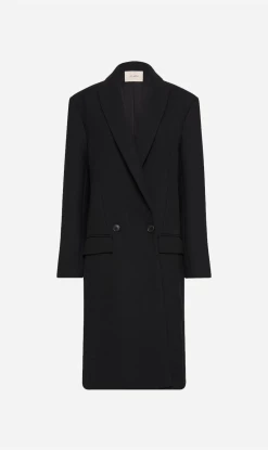 ST AGNI St. Agni | Double Breasted Wool Coat - Black