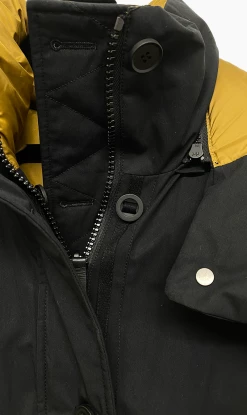 YVES SALOMON | Down Coat 83CM Bach - Noir/Golden Brown -Acler Shop yves33 e8cc889c e2ce 4f66 816e a9a817d3cdf3